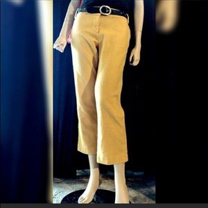 Tory Burch yellow capris size 6